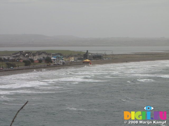 SX00149 Waves against Tramore Promenade zoomed half way